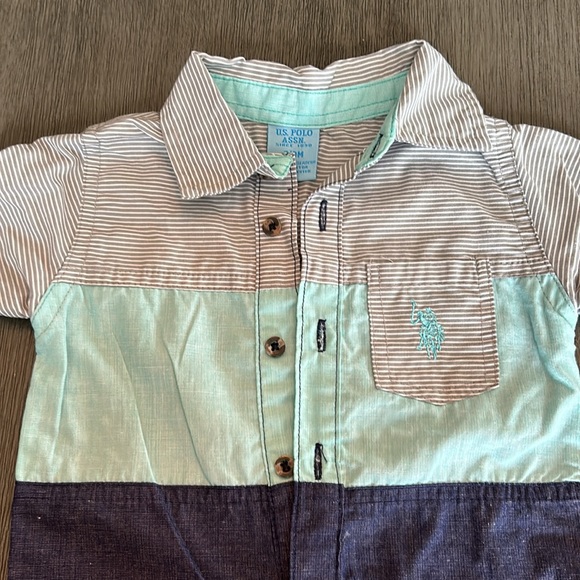 U.S Polo Assn. Baby Boy Romper - Picture 2 of 6